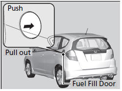 1. Stop your vehicle with the service station