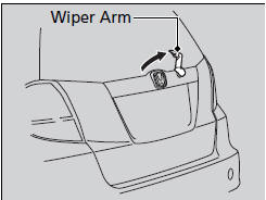 1. Raise the wiper arm off.