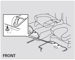 If your vehicle is equipped with genuine Honda floor mats, the mats hook over