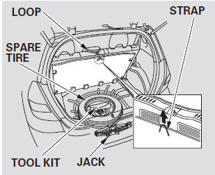 3. Open the tailgate. Raise the cargo area floor lid by lifting it up with the