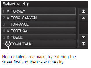 2. Select your destination city from