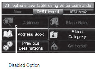 Certain manual functions are disabled