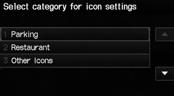 1. Select an icon category from the list