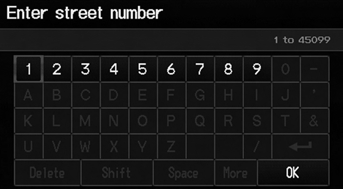 3. Enter the street number. Select OK.