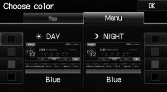 Select a color for the menu screens.