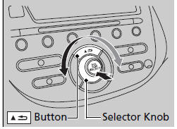 Use the selector knob to access some audio