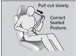 1. Pull the seat belt out slowly.