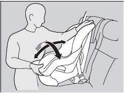 6. Make sure the child seat is firmly secured by