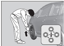 5. Lower the vehicle and remove the jack.