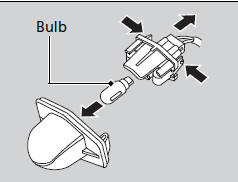 2. Remove the license plate light assembly by