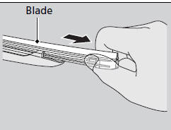 4. Slide the wiper blade out from its holder by