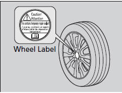 15. Apply the wheel label to the flat surface of
