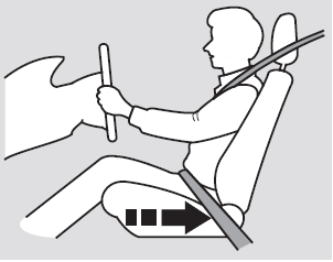 Adjust the driver’s seat as far to the rear as possible while allowing you to