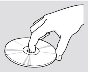 Handle a disc by its edges; never touch either surface. Do not place stabilizer