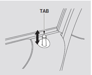 Each door has a lock tab on the top of the door. Push in the tab to lock the