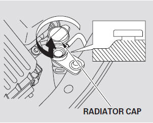 1. Make sure the engine and radiator are cool.