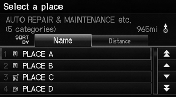 1. Select a place name.