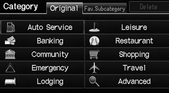 3. Select a waypoint category (e.g.,