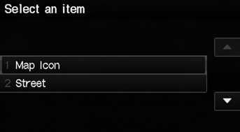 • Select an item.