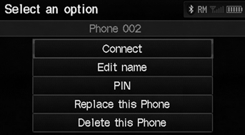 1. Select List under Paired Phone