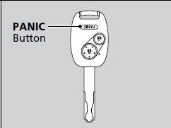 ■ The PANIC button on the remote