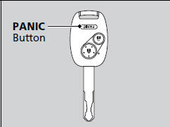■ The PANIC button on the remote