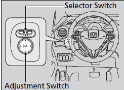 You can adjust the door mirrors when the