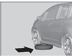 6. Place the compact spare tire (wheel side up)