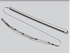 6. Slide the new wiper blade onto the holder