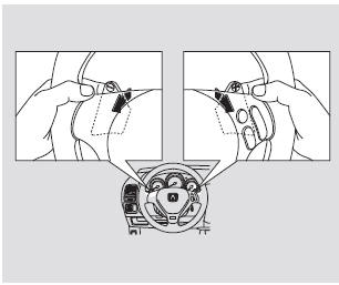 To shift up or down, use the + (right) or - (left) paddle shifter on each side