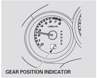 When you pull either paddle shifter, the gear position indicator shows you the