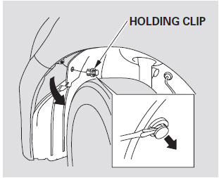 1. To change the bulb on the driver’s side, start the engine, turn the steering